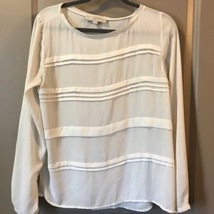 Women’s Loft cream colored blouse size medium
